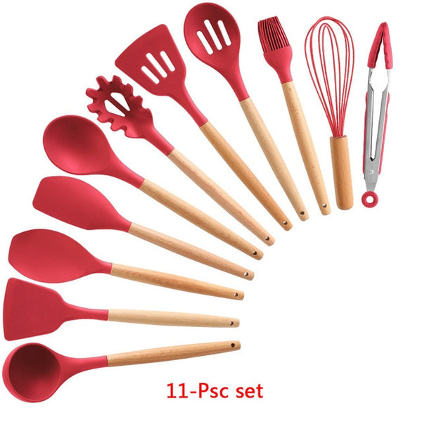 9/10/12 Pcs Siliconen Kookgerei Set Non-stick Spatel