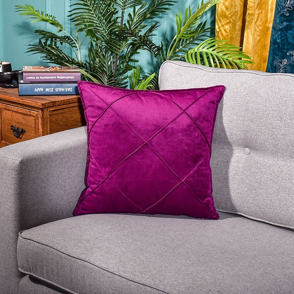 New Luxury Art Embroidery Plaid Cushion Cover Pillow Cover