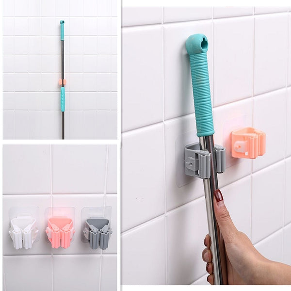 1Pc Mop Broom Holder Wall Mounted Mop Holder