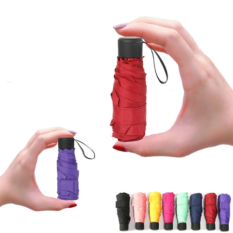 Mini Pocket Umbrella Women UV Small Umbrellas 180g Rain Waterproof