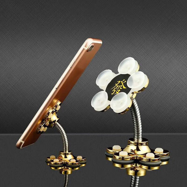 Plum flower Double-sided suction cup desktop phone holder portable